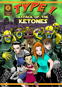Innovative Comic Cover for to help kids defeat Diabetes.